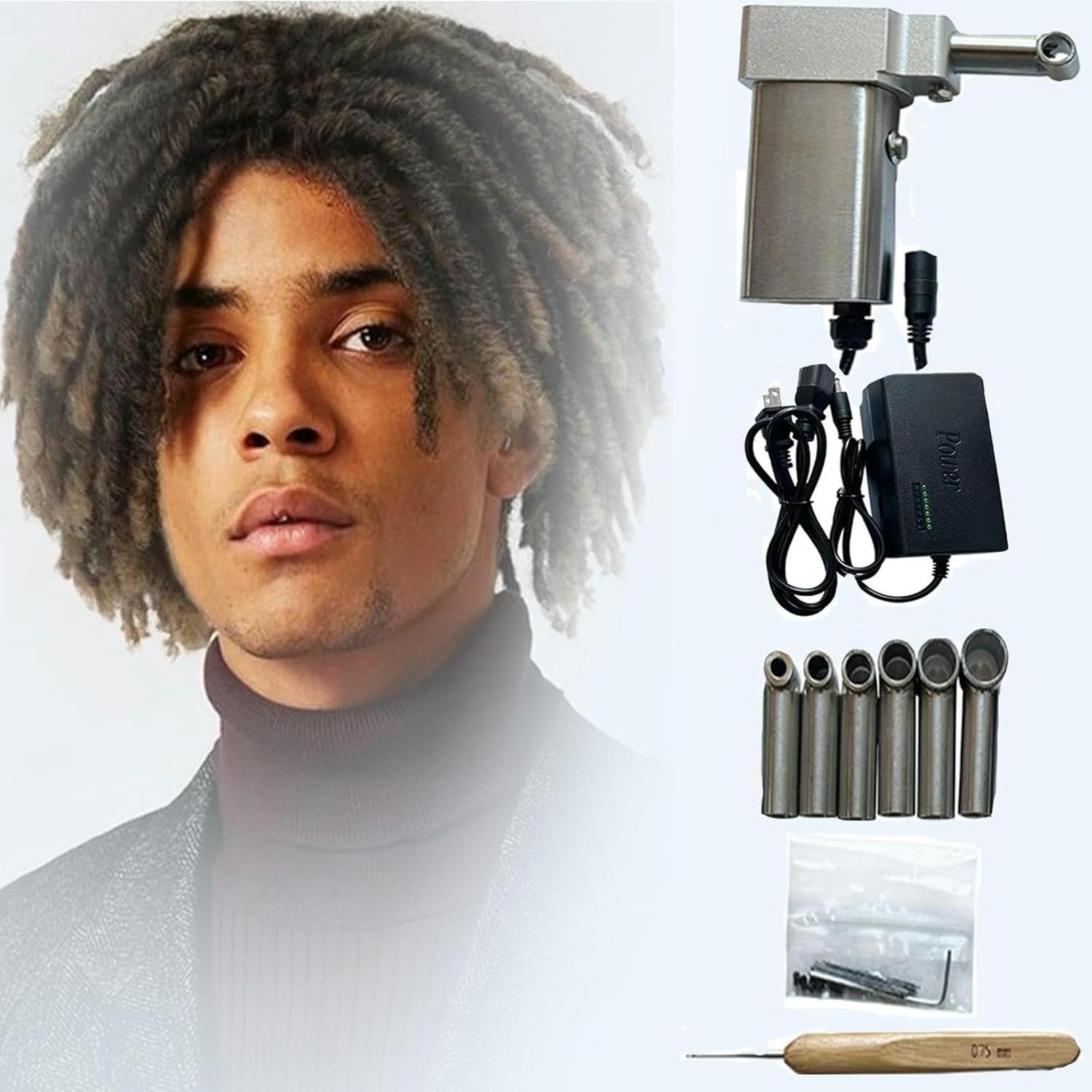 Machine à dreadlocks électrique pour finir les tresses sans douleur ni fatigue des mains