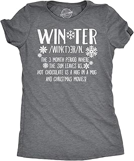Sponsored Ad - Womens Winter Definition Funny Christmas English T Shirt for Ladies