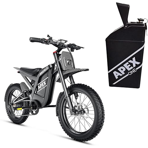 Electric-Dirt-Bike for Adults with 2 Battery, Peak-3000W Brushless Motor and 48V 30AH Battery Max 40MPH and 80Miles, Adult Electric-Mountain-E-Bike Motorcycle with Fat Tire, White