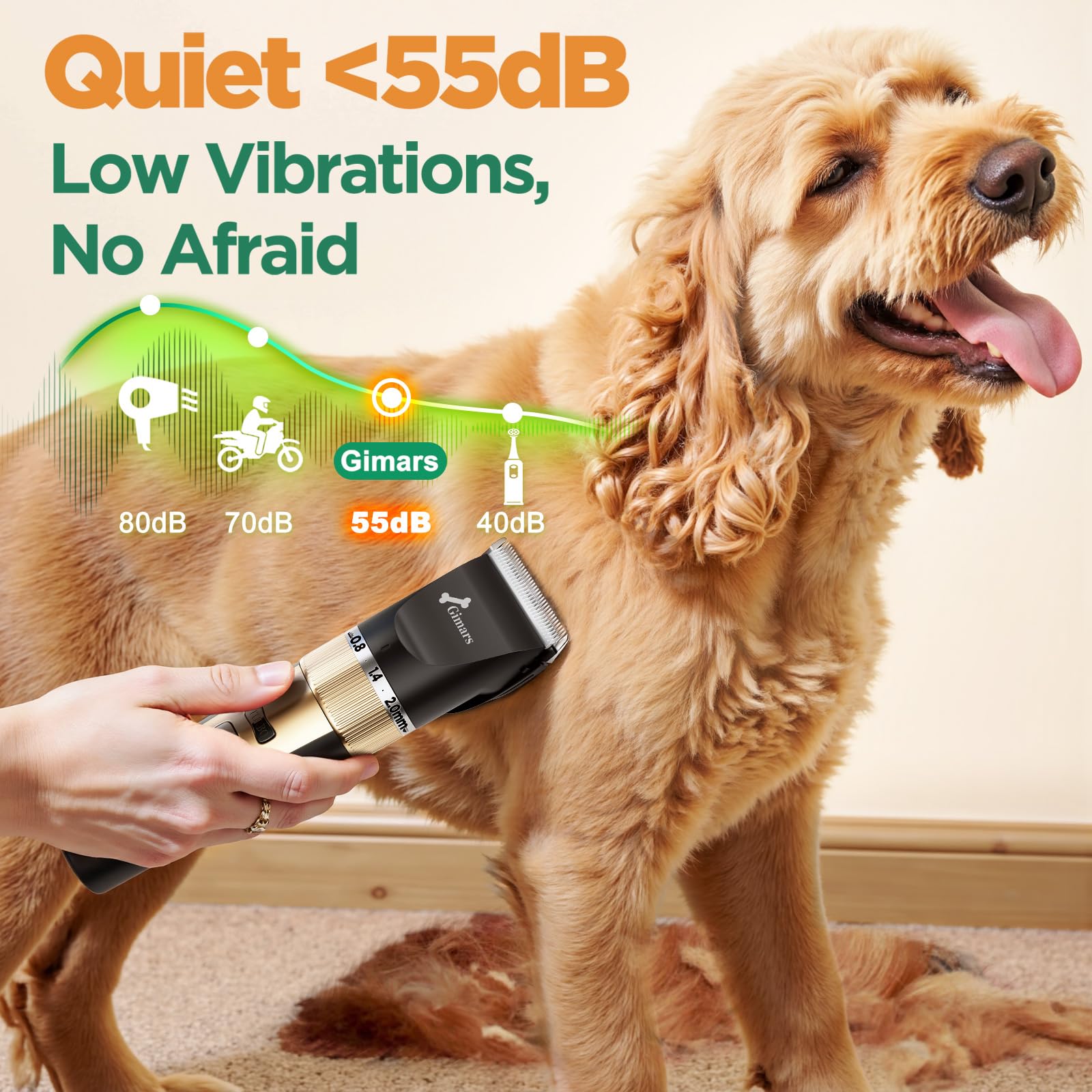 Dog Grooming Kit for Pet Include 4 Hair Clipper Combs 2.5L Vacuum Cleaner and 5 Pet Grooming Tools for Shedding, Low Noise for Home Cleanning product image 23