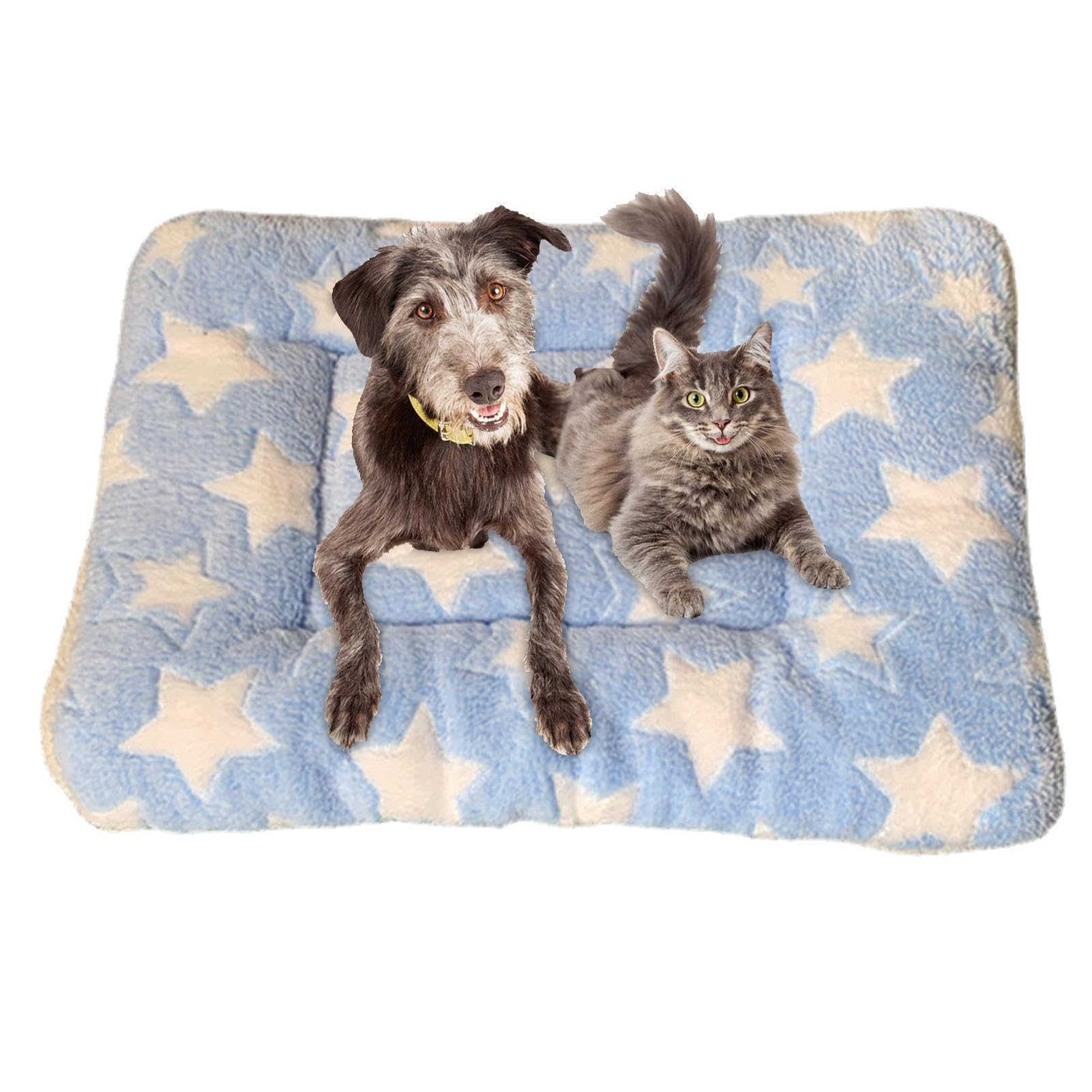 Acogedora manta calmante para gatos, cálida manta para gatos lavable a máquina, almohada para perros, cachorros y gatos, mantas para cachorros para gatos y perros de interior, cama para gatitos para
