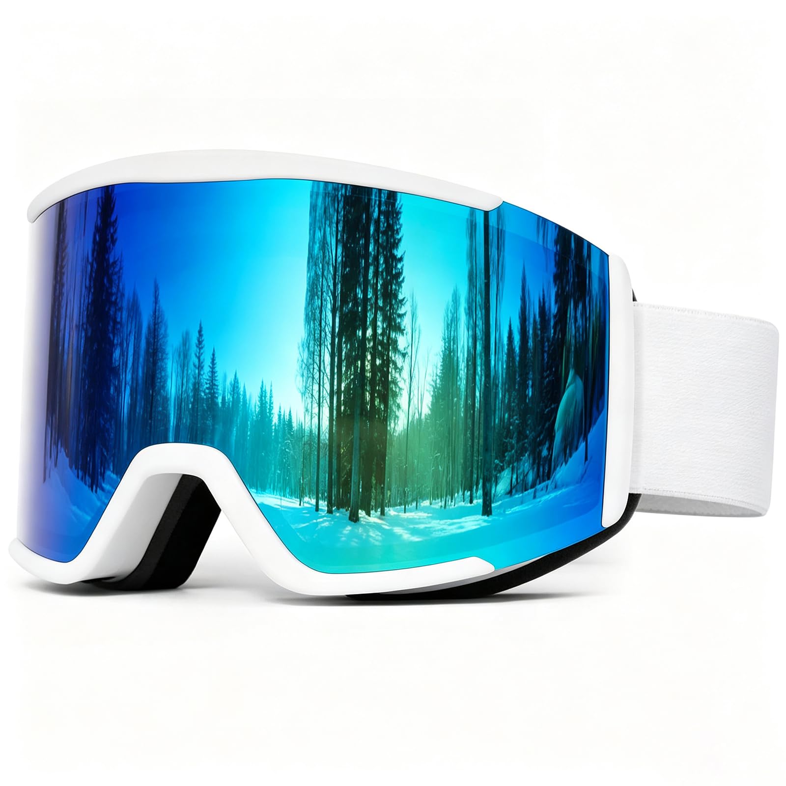AVV OTG, occhiali da sci per uomini, donne e ragazzi, occhiali da neve e snowboard, anti appannamento, protezione UV