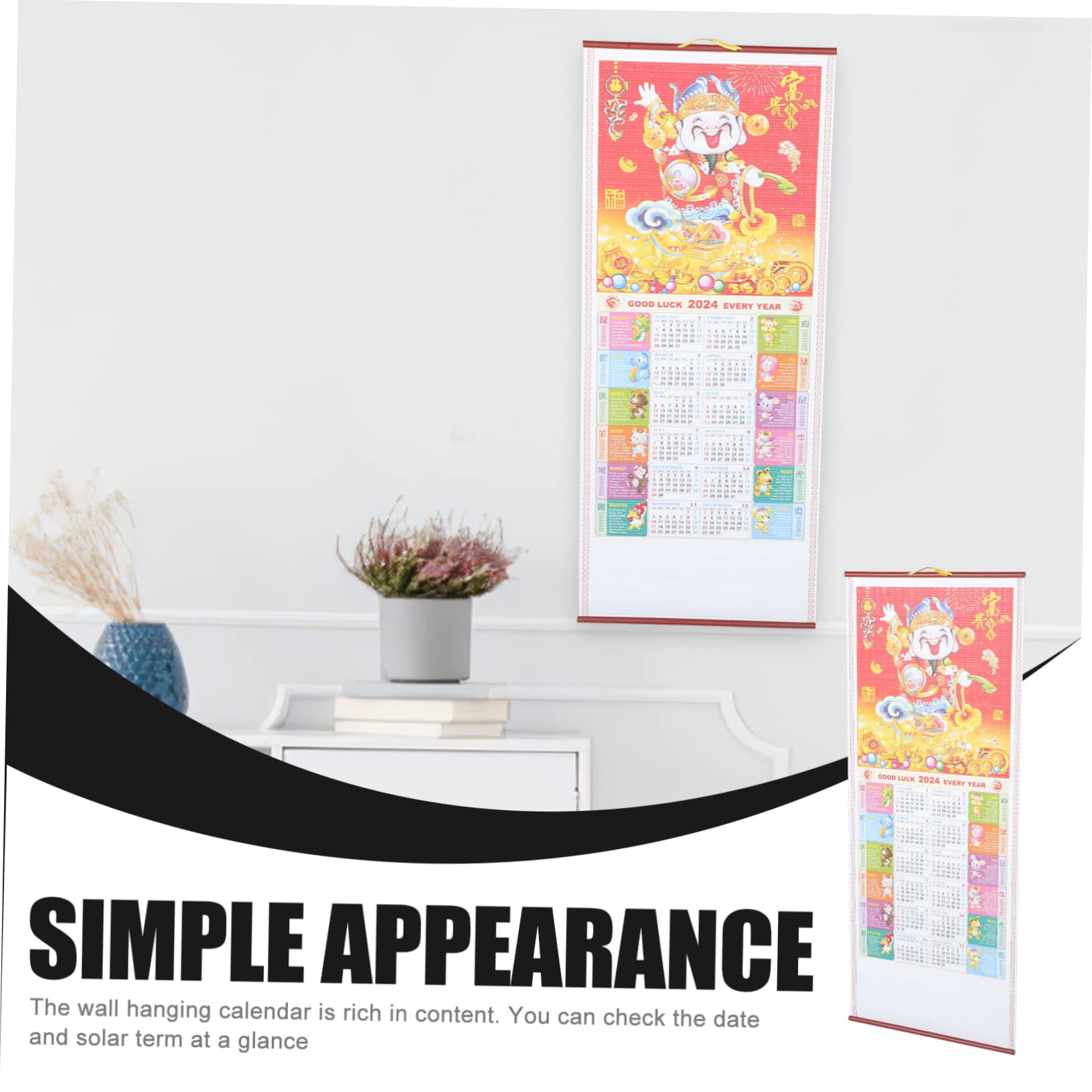Lurrose 5stücke Traditioneller Chinesischer Wandkalender Eleganter Für Und Büro Hochwertiger Druck Kompakte Für Neue Jahr