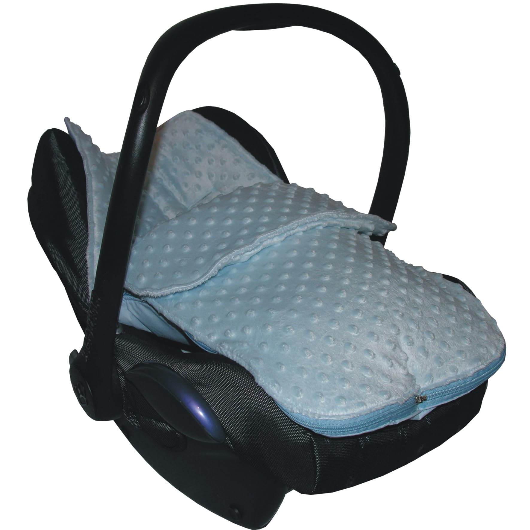 Blue Cuddlesoft Dimple Fleece Padded Car Seat Footmuff Designed to fit First Stage Car Seats. Lovely Warm Cosy Toes by Jillyraff