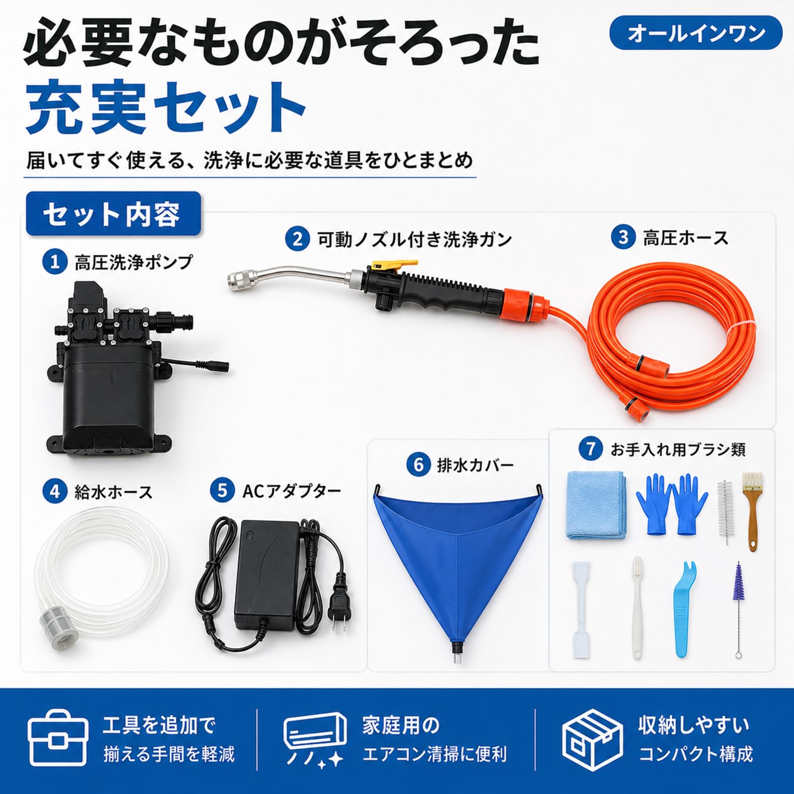 Amazon.co.jp: エアコン洗浄ガン 高圧洗浄機 エアコン掃除クリーナー