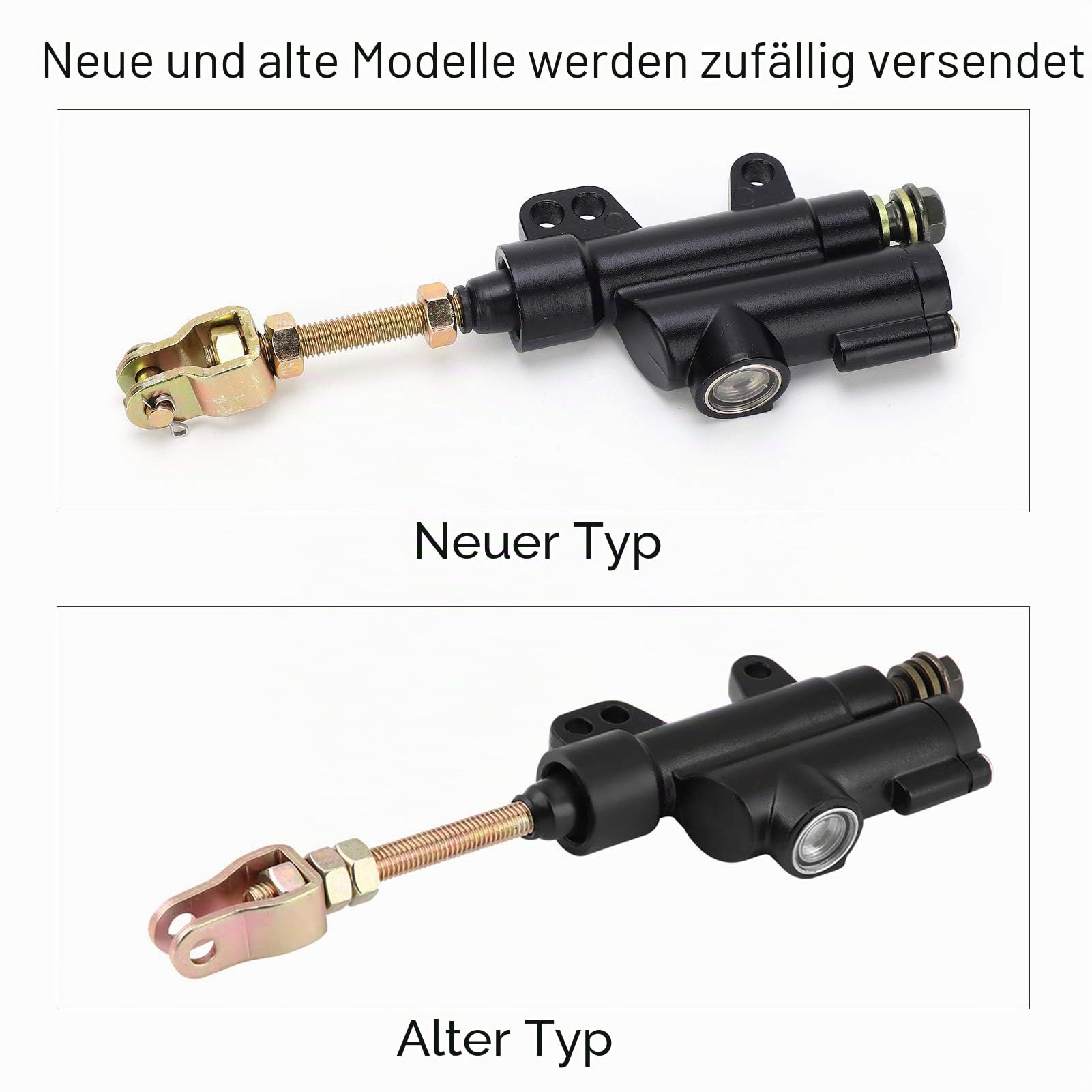 Keenso Motorrad Bremszylinder, ATV Hintere Fußbremse Hydraulische Hauptbremszylinder DirtBike Bremspump für CQR250 (Schwarz)