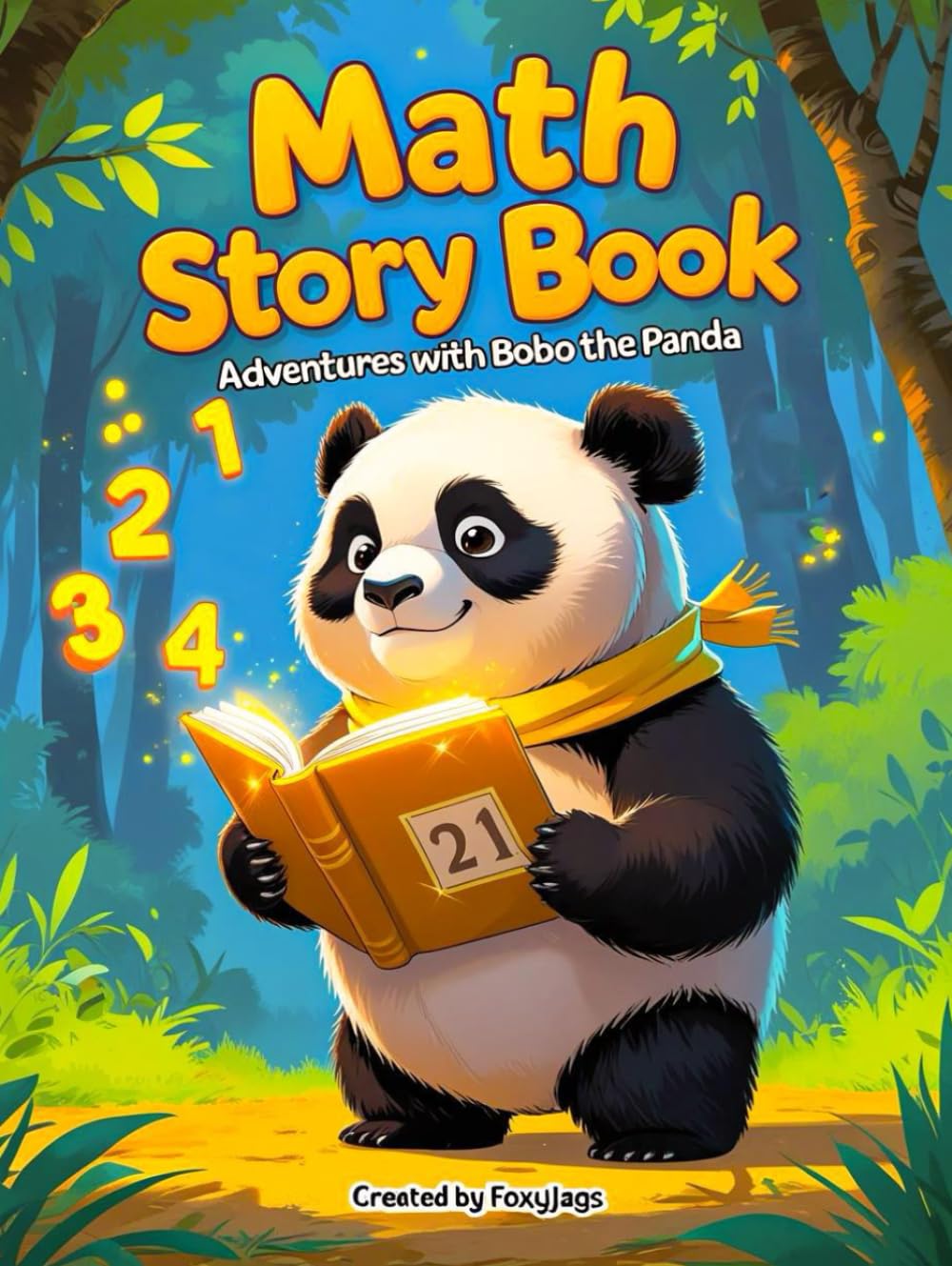 Math Story Book - Adventures with Bobo the Panda: Fun & Engaging 12 Chapters to Learn Math for Kids | Addition, Subtraction, Multiplication, Division, Fractions, Shapes, Time & More!