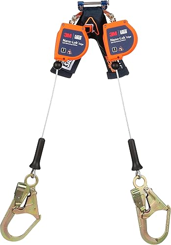 Miniatura 8 de 3M DBI-SALA Nano-Lok Edge Línea de vida personal retráctil de doble pierna 3500276, cable, gancho de bloqueo de barra de refuerzo de acero, 8 pies,