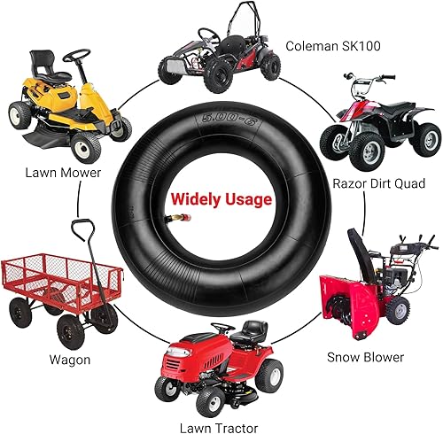 Miniatura 3 de GREHUA Repuesto de tubo interior de 13 x 5.00-6 para Razor Dirt Quad (versiones 1-18) SK100 Go Kart Wagons cortacésped, tractor de patio, camiones