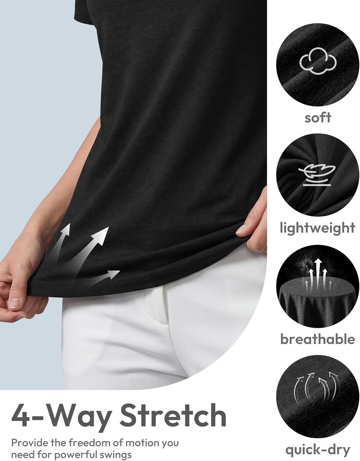 Women's Polo Shirts Athletic Golf Shirts Women Lightweight Womens Polo Shirts Short Sleeve Quick Dry Womens Shirt