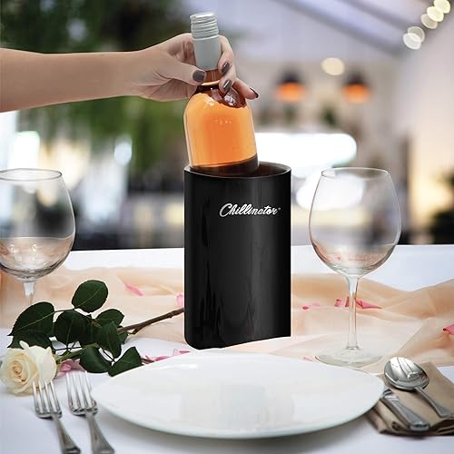Miniatura 6 de Cubo enfriador de vino sin hielo de alta calidad, cubo de champán, aislado de doble pared para mantener las botellas de vino blanco de 25.4 fl oz