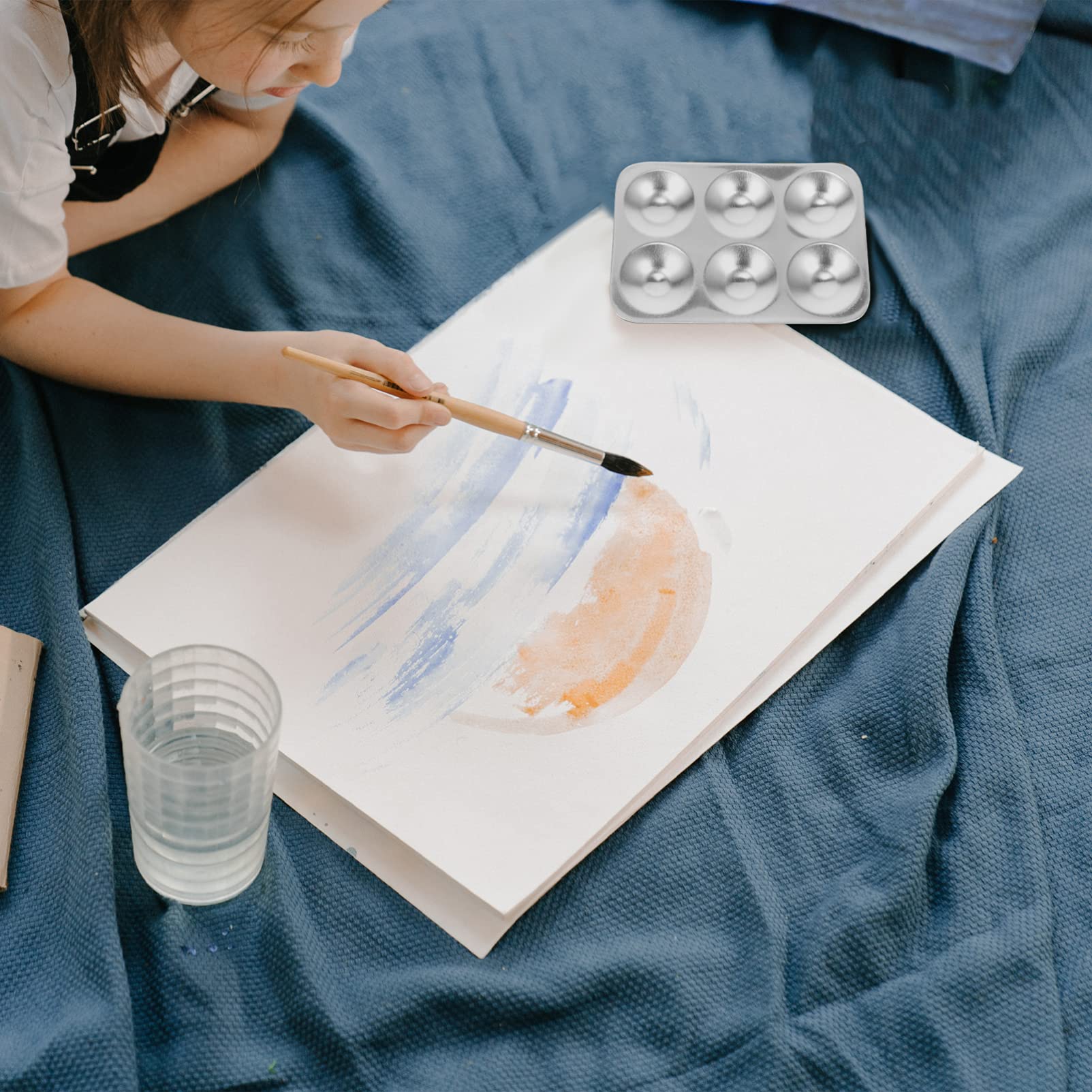 ARTIBETTER 3Pcs Paint Tray Palettes Lightweight Washable Art Painting Trays for Easy Mixing Color Separation for DIY Crafts Professional Artists Students