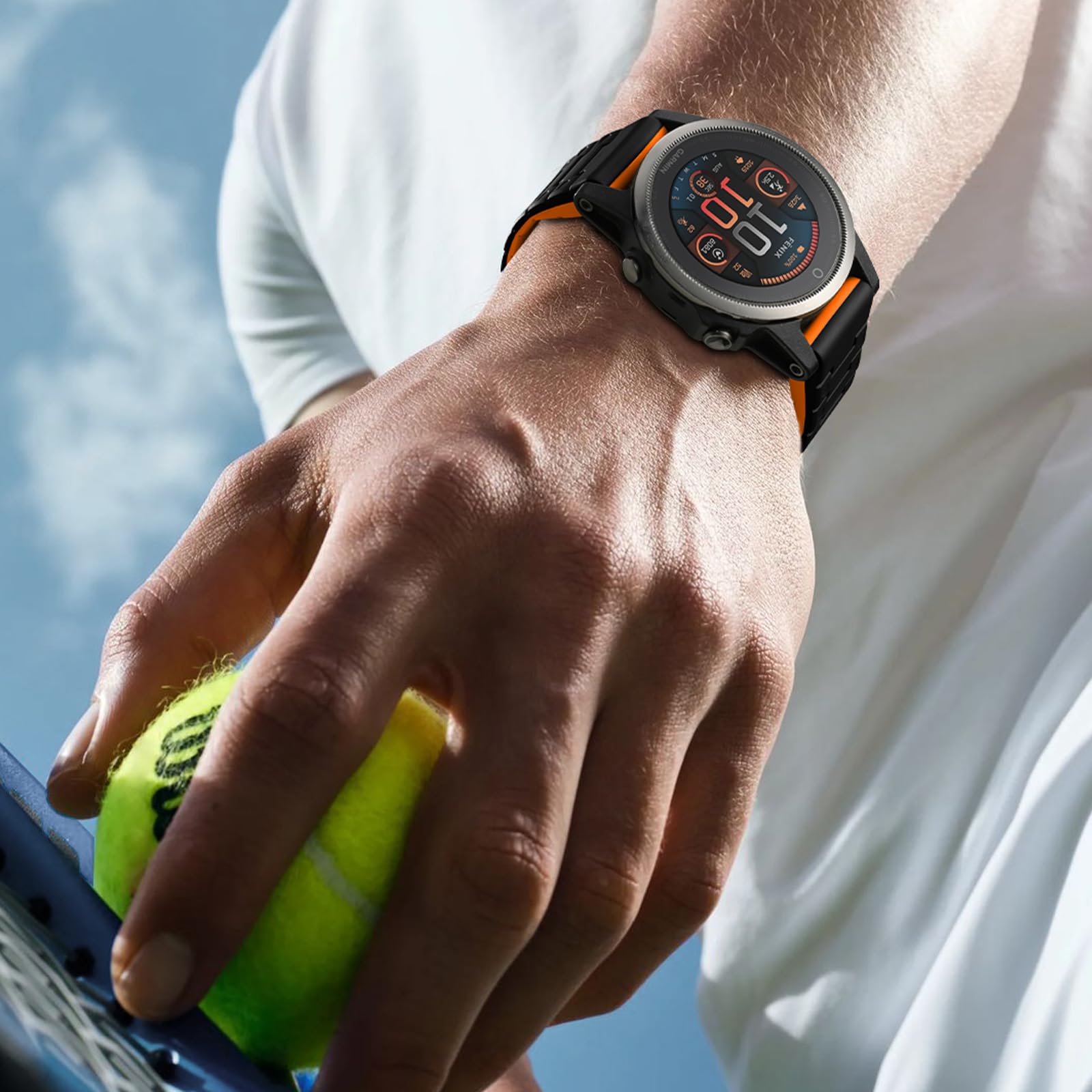 Bandletic Bracelet magnétique compatible avec Garmin Watch Quick Fit 20 mm