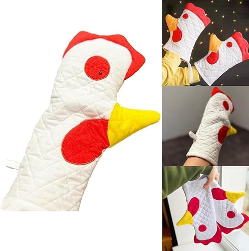 Miniatura 1 de Manoplas de horno de gallo para decorar 2024, guantes de horno de gallo, resistentes al calor, guantes de horno de Navidad, guantes de horno de