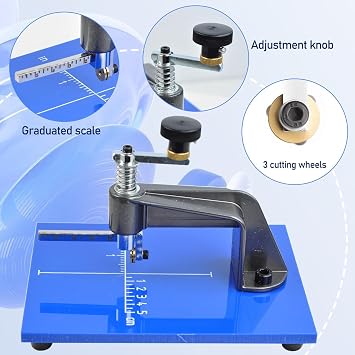 Glass Cuttings Tools, Glass Circle Cutter for Stained and Thick Glass | Circle Cutter for 0.39-3.93'' Lens with 3 Carbide Cutting Wheels, for Stained or Regular Glass, Mosaics, DIY Crafting