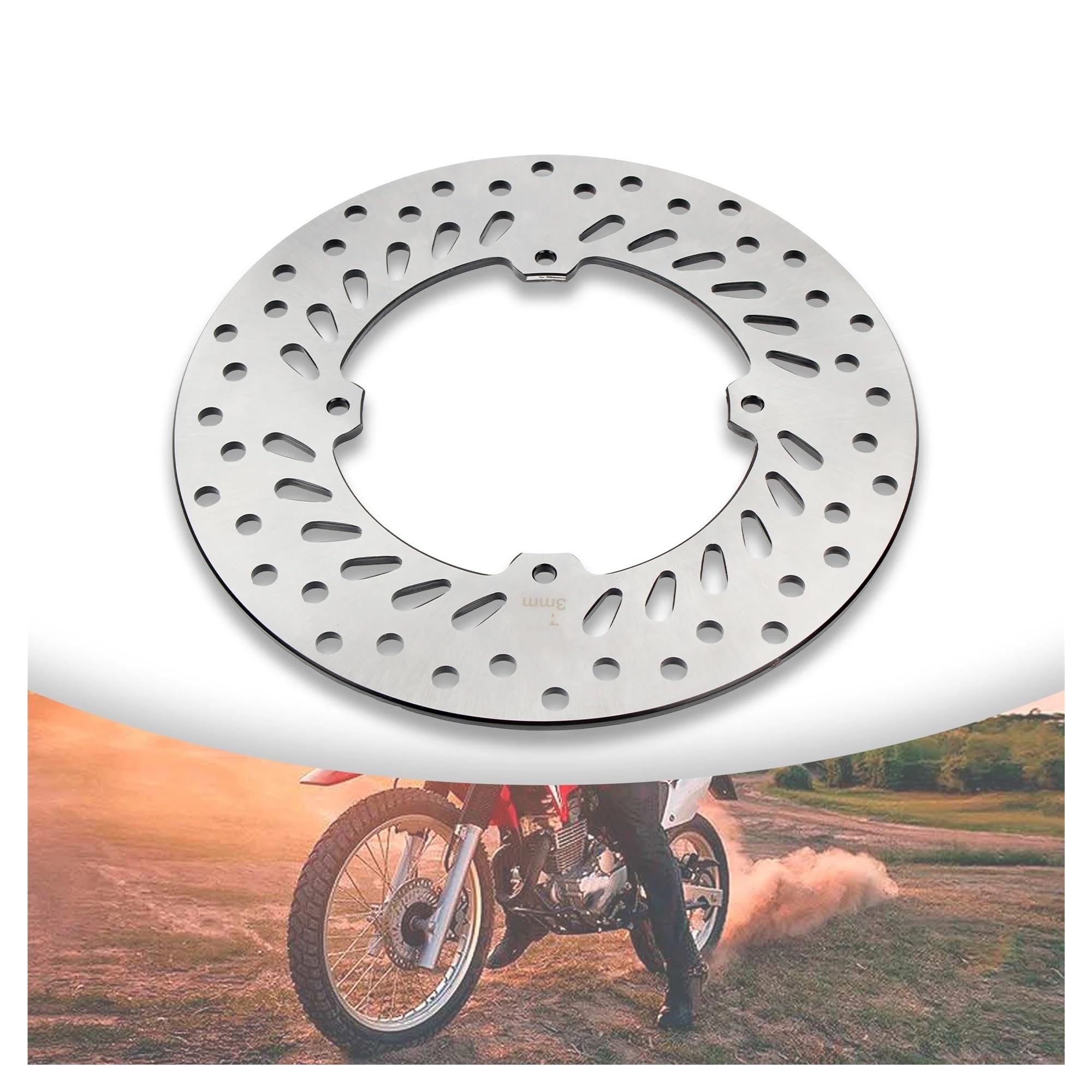 Disco Freno Flotante Disco De Freno Rotor Delantero/Trasero para Motocicleta para XLV 125 CC para Varadero, TRX400X 400, TRX400EX 250 Y XR Accesorios(Front)