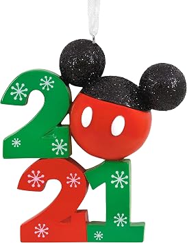 Hallmark Disney Mickey Icon 2021 Christmas Ornament, Multicolor