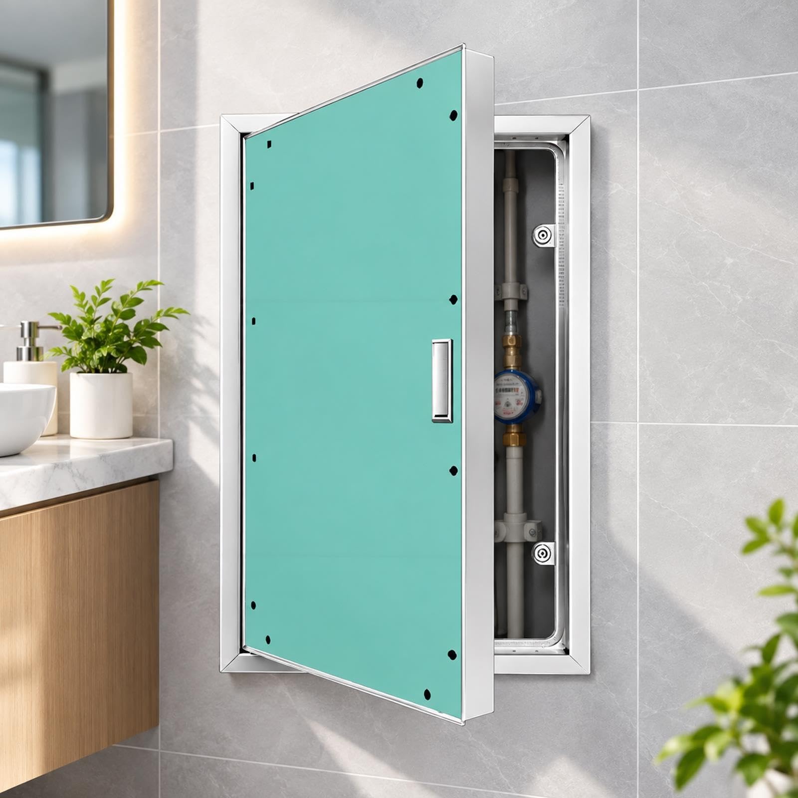 Panel de acceso de paneles de yeso ocultos con marco de aleación de aluminio para una fácil inspección y mantenimiento, ideal para uso residencial y comercial, diseño aislante del sonido, para paredes