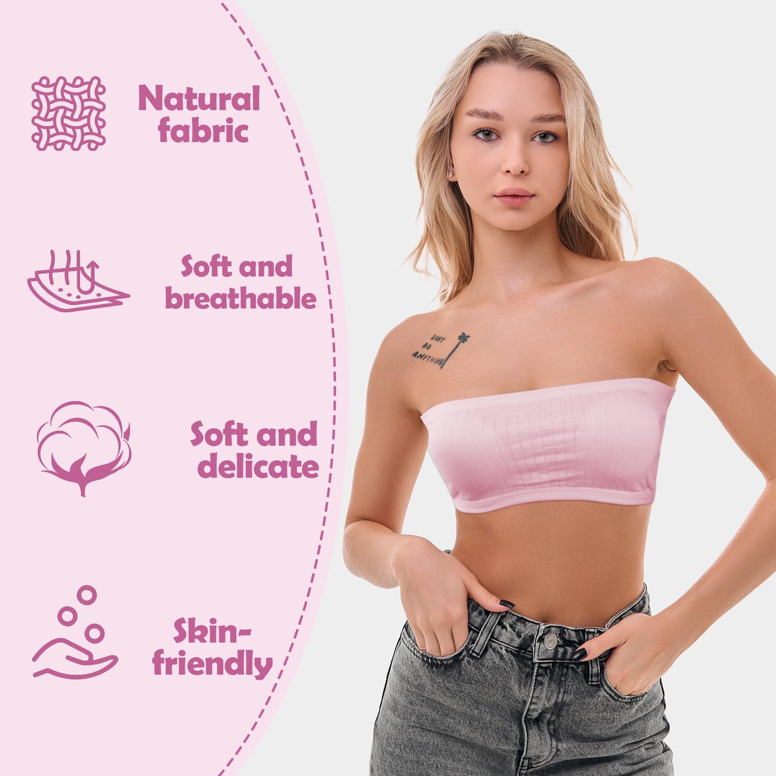 Amexo 5 Piezas Sujetador para Niñas Brasieres de Entrenamiento Ropa Interior Transpirable Sujetadores sin Costuras con Almohadillas Extraíbles lencería sin Rieles para Adolescentes Niñas 13-18 Años