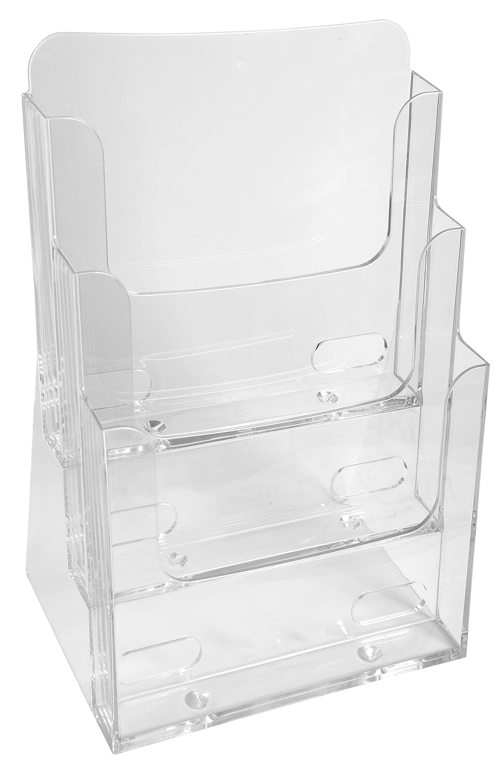 Exacompta 74158D Tischprospekthalter Exacyrl für DIN A4, 3-stufig, Kristall