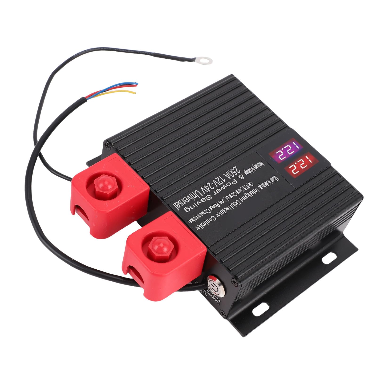 Aislador Inteligente de Doble Batería, Potente relé para Barco, Coche, RV, UTV, Voltaje Universal, Aleación de Aluminio de 12V y 24V (250A)