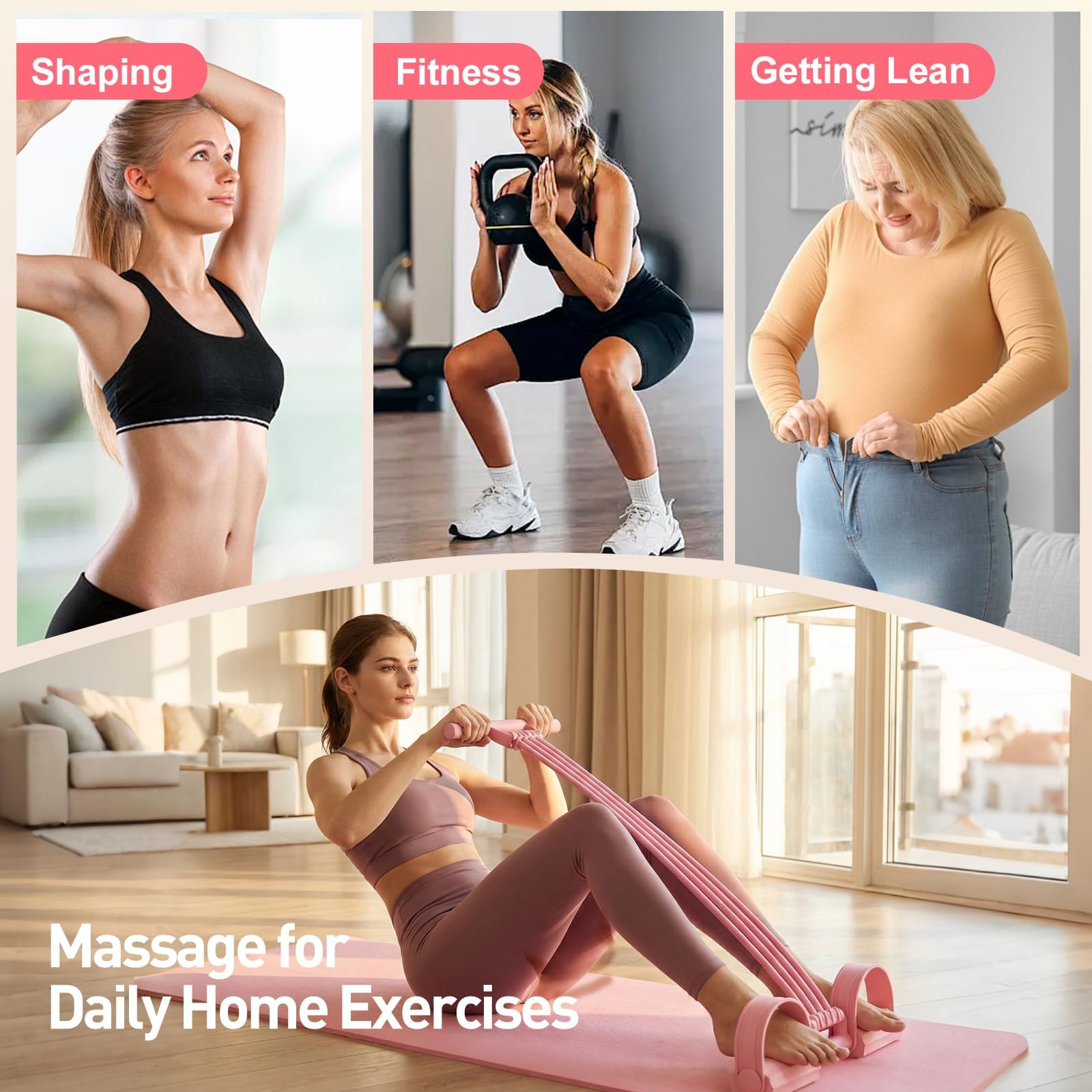 Widerstandsbänder, 2026 Neu Widerstandsband mit Griff Fußzugband 8 Röhren Resistance Bands, Fitnessband Ganzkörpertrainer 3 in 1 Multifunktions Expander für Leg Exerciser Fitness Yoga
