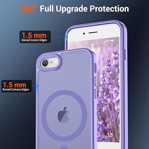 Miniatura 75 de SUPFINE - Funda magnética para iPhone 13 Pro Max (compatible con MagSafe), (protección contra caídas de grado militar de 10 pies), delgada, Negro