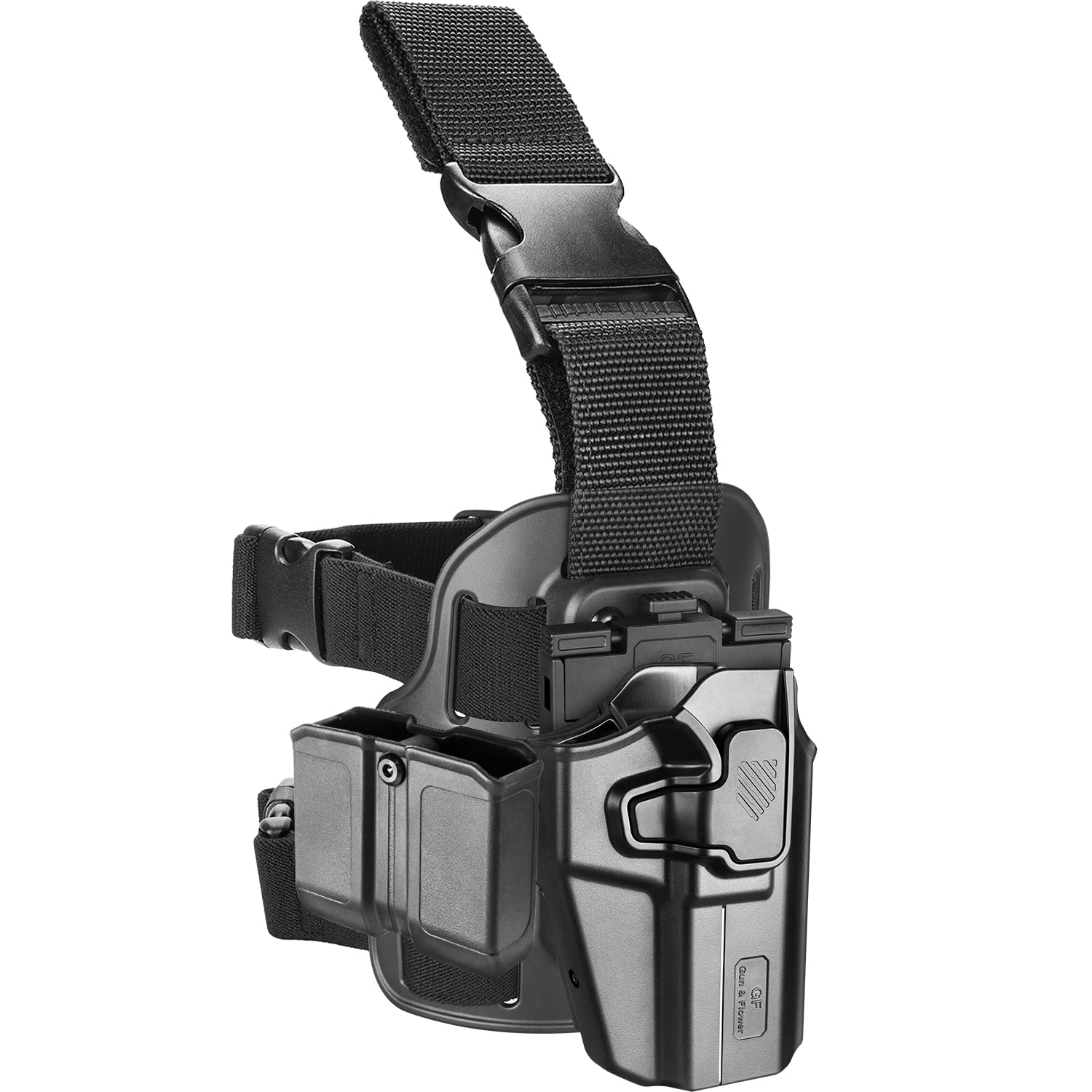 Sponsored Ad - Universal Tactical Drop Leg Holster, Optic Cut-Fit Most Pistol, Thigh Holster for Glock 17 19 19X 43X 26, Beretta 92FS, M&P 9mm/.40, Sig P320, Hellcat Pro, Echelon 4.0C/4.5F, Canik TP9 SFx,1911 & More