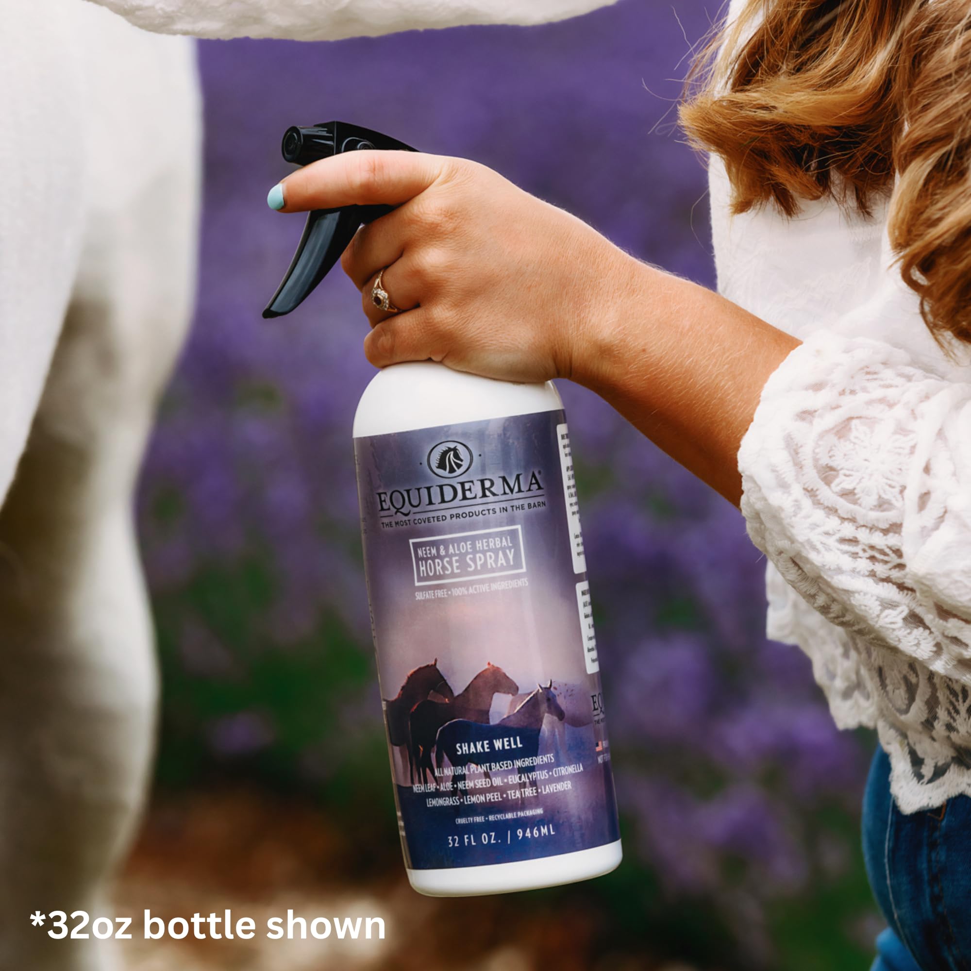 EQUIDERMA The Original Aloe Herbal Horse Spray 32oz – All-Natural Formula with Aloe & Essential Oils – Eco-Safe Protection, No Residue, Fresh Herbal Scent - image 2