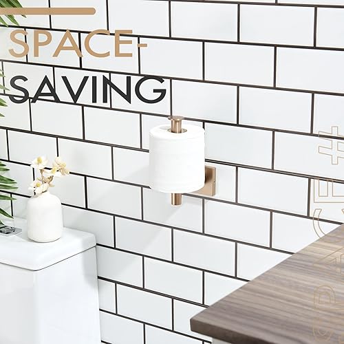 Vista 100 de KOKOSIRI Soporte de papel higiénico Dispensador de papel tisú para baño Portarrollos de baño Níquel cepillado Acero inoxidable B2005BR