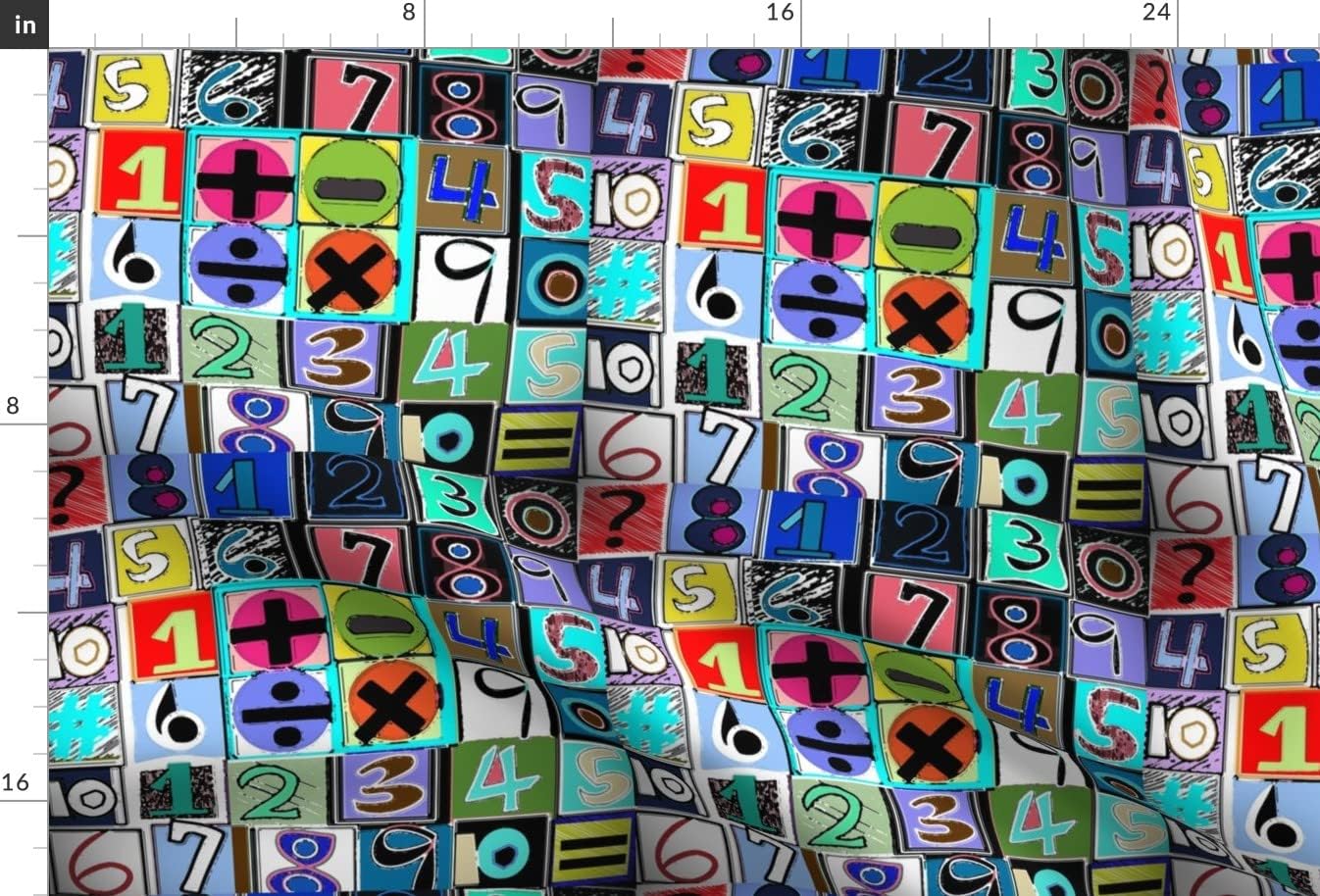 Spoonflower Fabric - Math Mathematics Numbers Science Nerdy Printed on Minky Fabric by The Yard - Sewing Baby Blankets Quilt Backing Plush
