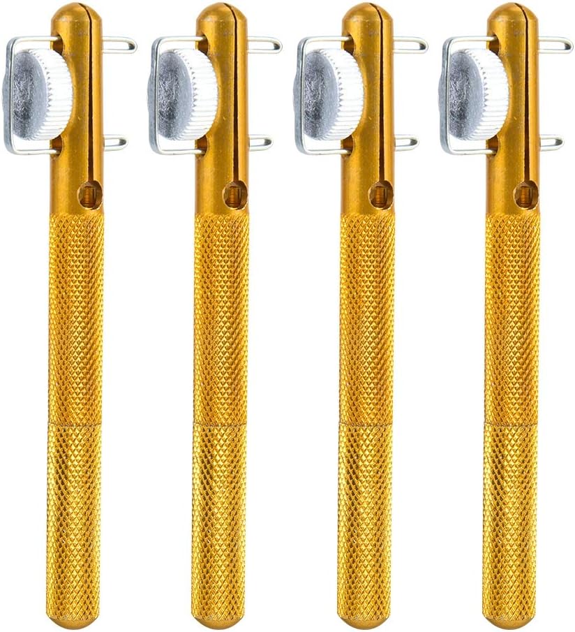 ZeroneFishing Knot Tool, 4 PCS Fly Line Knot Tying, Aluminium Alloy, Gold, 11.4cm / 4.5inch, 4 Pieces