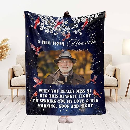 Miniatura 3 de MyPupSocks Manta de condolencia personalizada con imagen, manta de abrazo personalizada para regalo de duelo y duelo, personalizable en memoria de