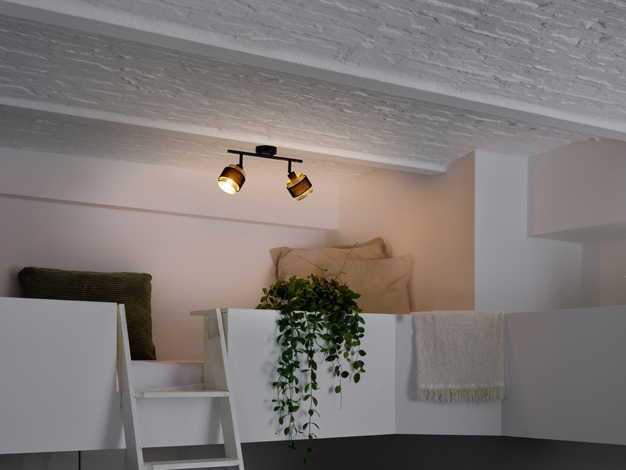 Osram Foco LED Hornet 2 x 2,8 W 827 E14 negro, regulable, blanco cálido (2700 K), 2 cabezales de lámpara ajustables, casquillo E14, incluye bombilla LED