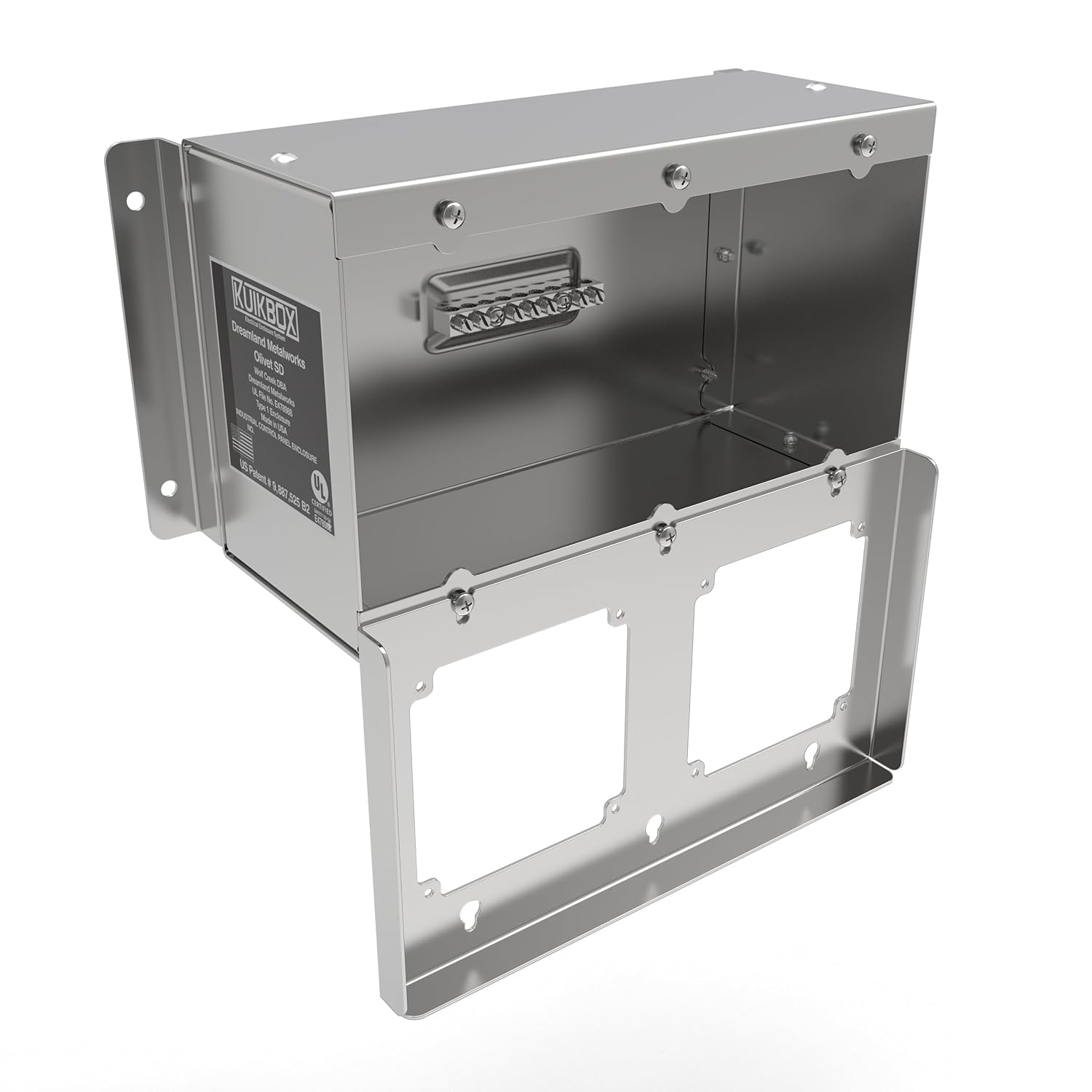 4-Gang Multi-Gang Electrical Enclosure (2-Space) – Heavy Duty 16ga Steel with Patented Hanglid – UL Listed Industrial Junction Box (KB-02)