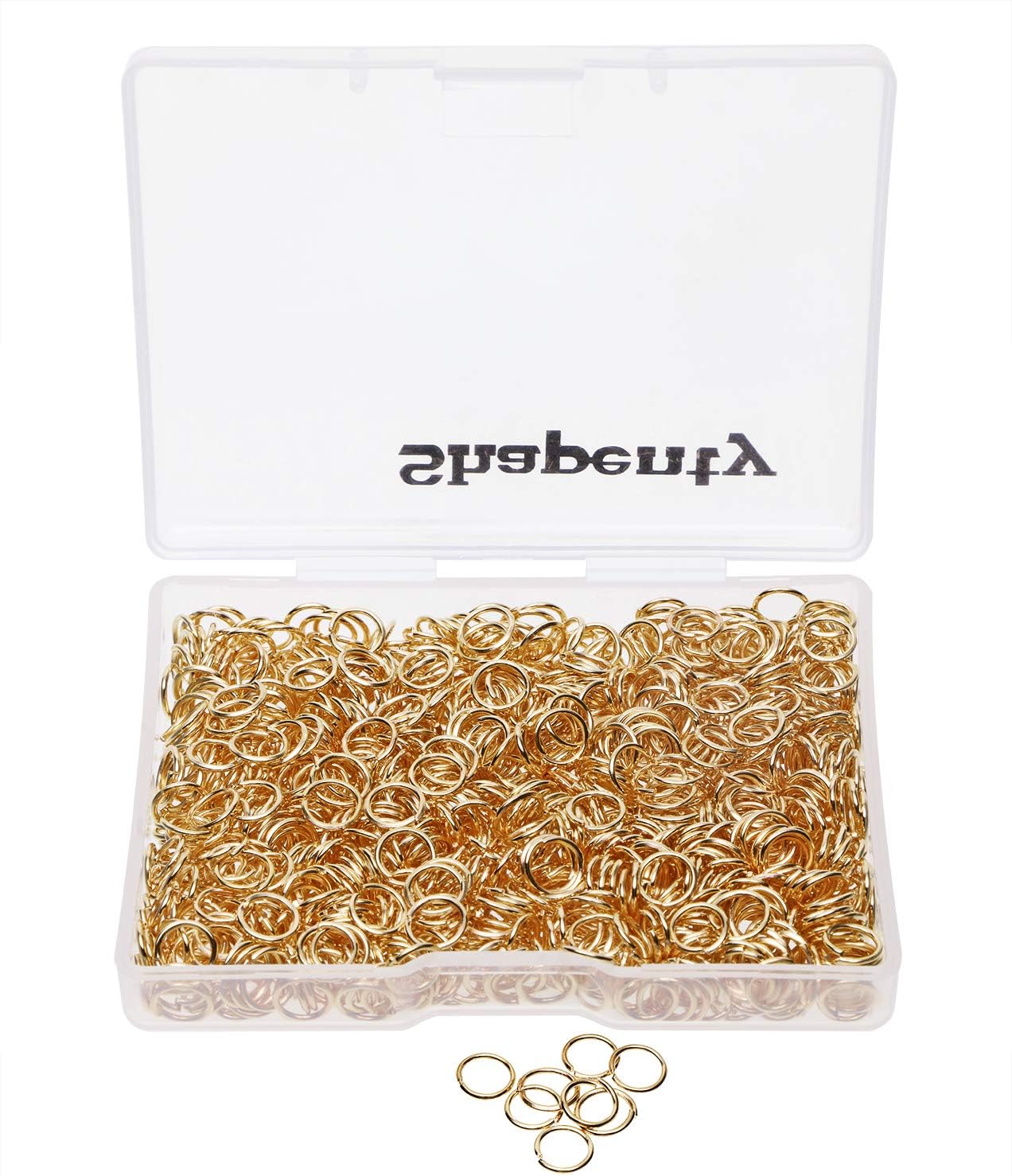 Amazon Com Shapenty 1000pcs Kc Gold Plated Iron Open Jump Rings Connectors Bulk For Diy Craft Earring Necklace Bracelet Pendant Choker Jewelry Making Findings And Key Ring Chain Accessories Kc Gold 6mm