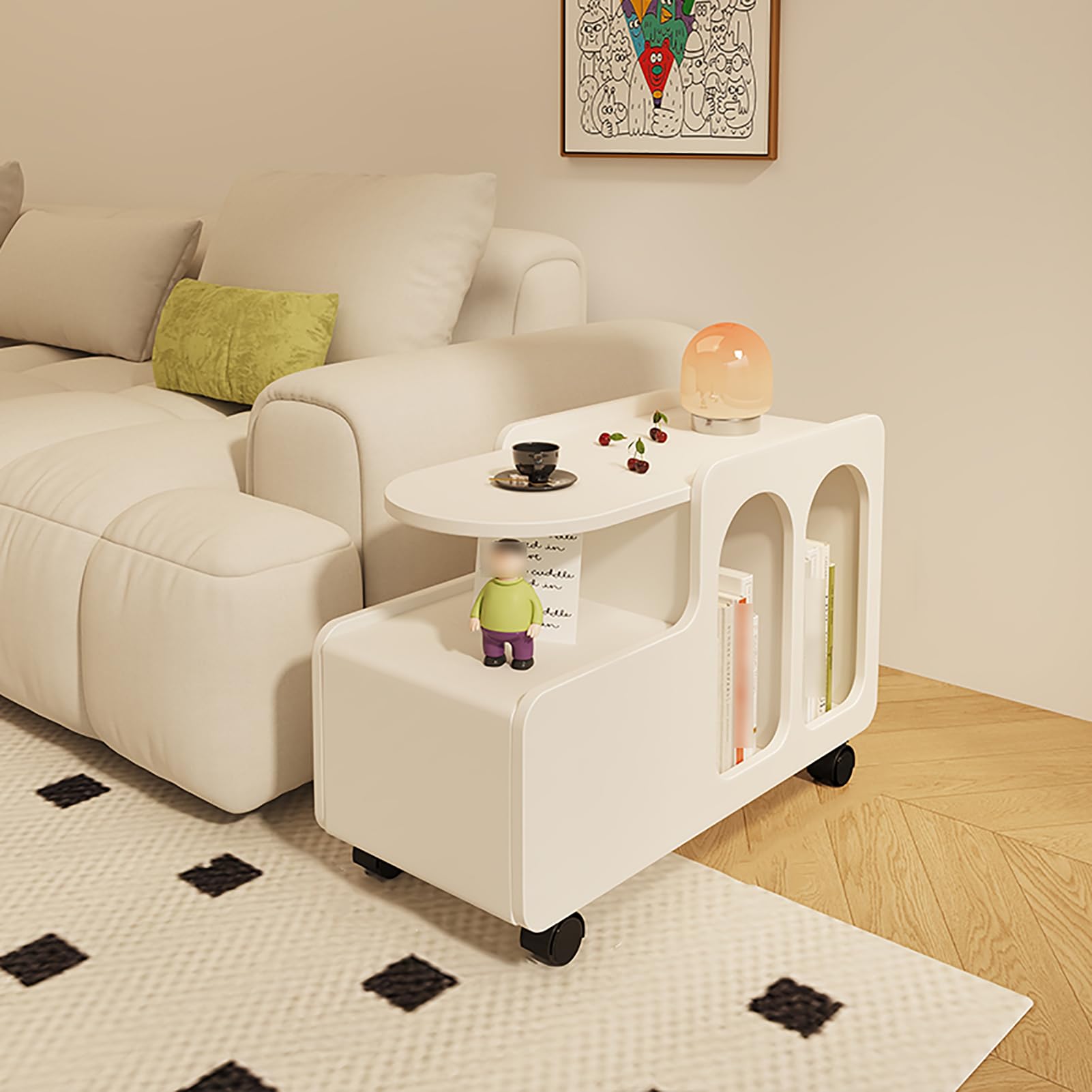 Table de chevet moderne à étagère pour chambre et salon contemporain