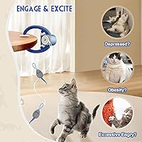 Vista 14 de Cat Toy Interactive for Indoor Cats, Smart USB Rechargeable Door Hanging Automatic Retractable Kitten Toys, Teaser Electronic Self Play Feather Cat