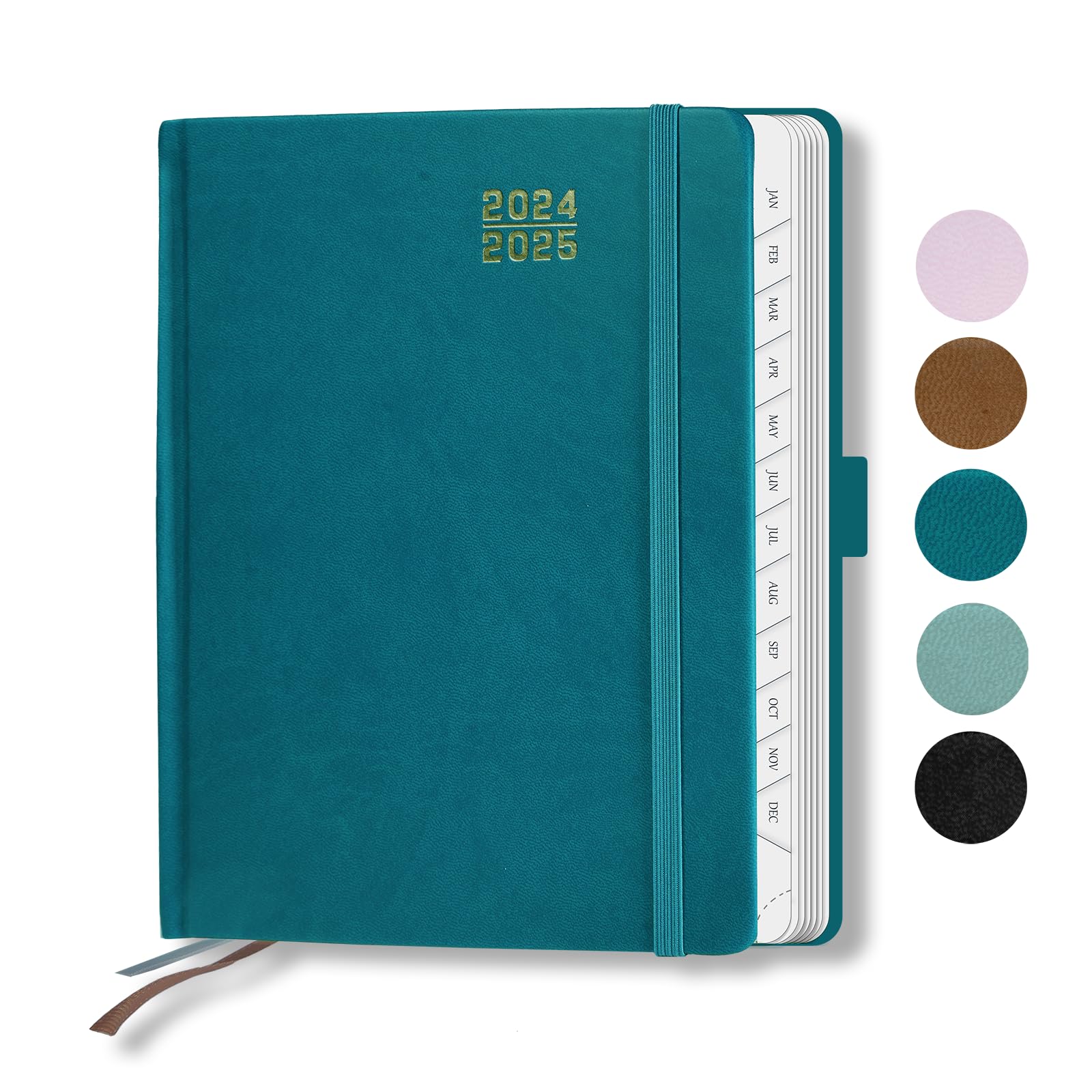 Heture Planner 2025,Daily Weekly and Monthly Appointment Book Oct 2024-Dec 2025, Medium Size (6.5" x 8.5"), Hard Cover Calendar Agenda with Hourly