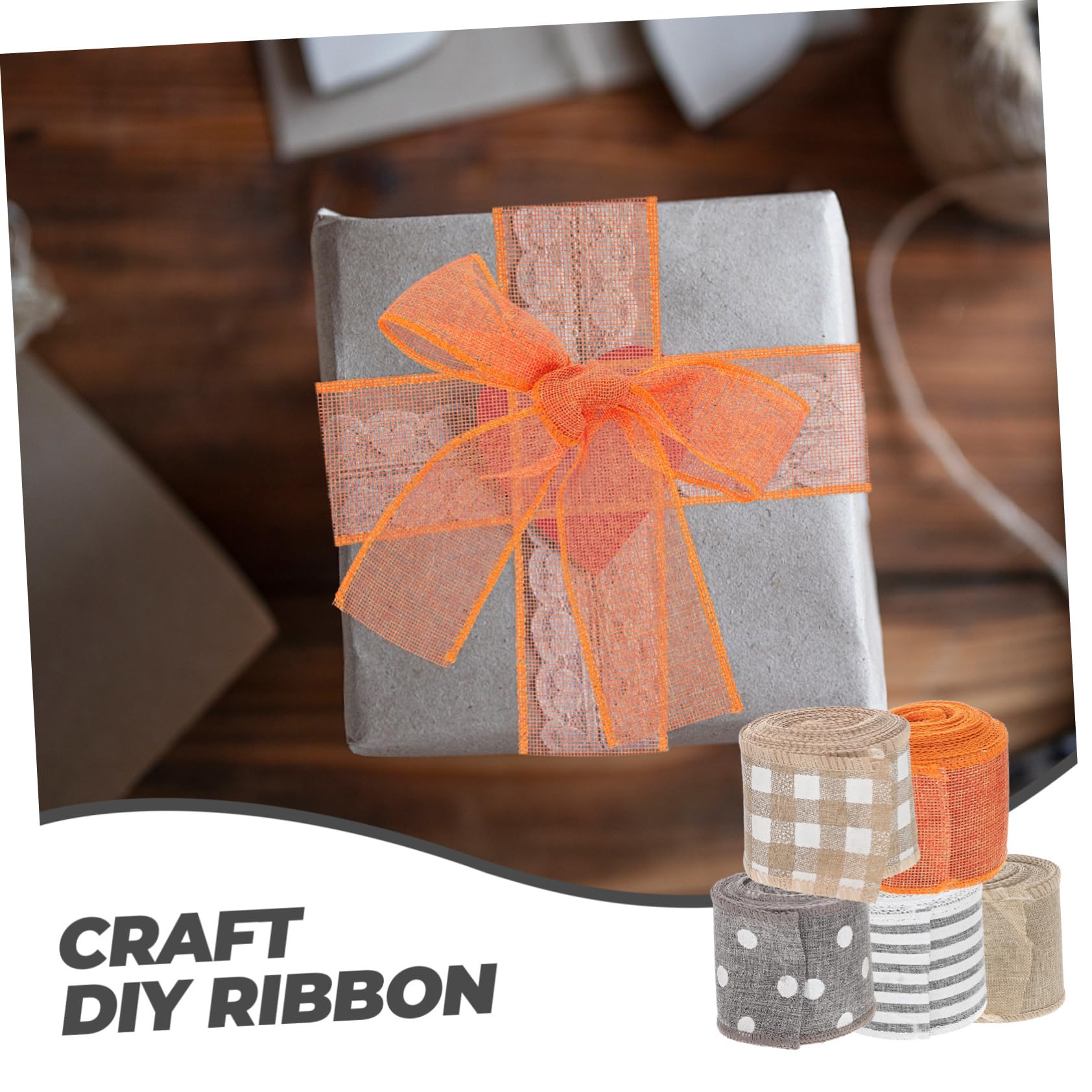 5rollen Geschenkband Aus Polyester Schleifenherstellung Diy-bänder Für Weihnachtsbasteln Partydeko Und Heimwerkerprojekte Langlebig Und Einfach Zu Verwenden