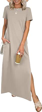 ANRABESS Women's Summer Maxi Dress with Pockets