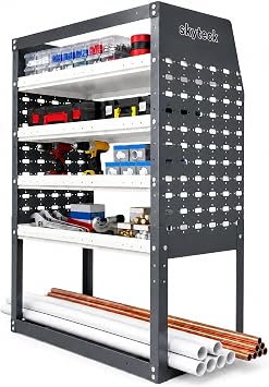 SkyTeck Van Shelving for Ford Transit 130/148 in WB, 4 Adjustable Shelves