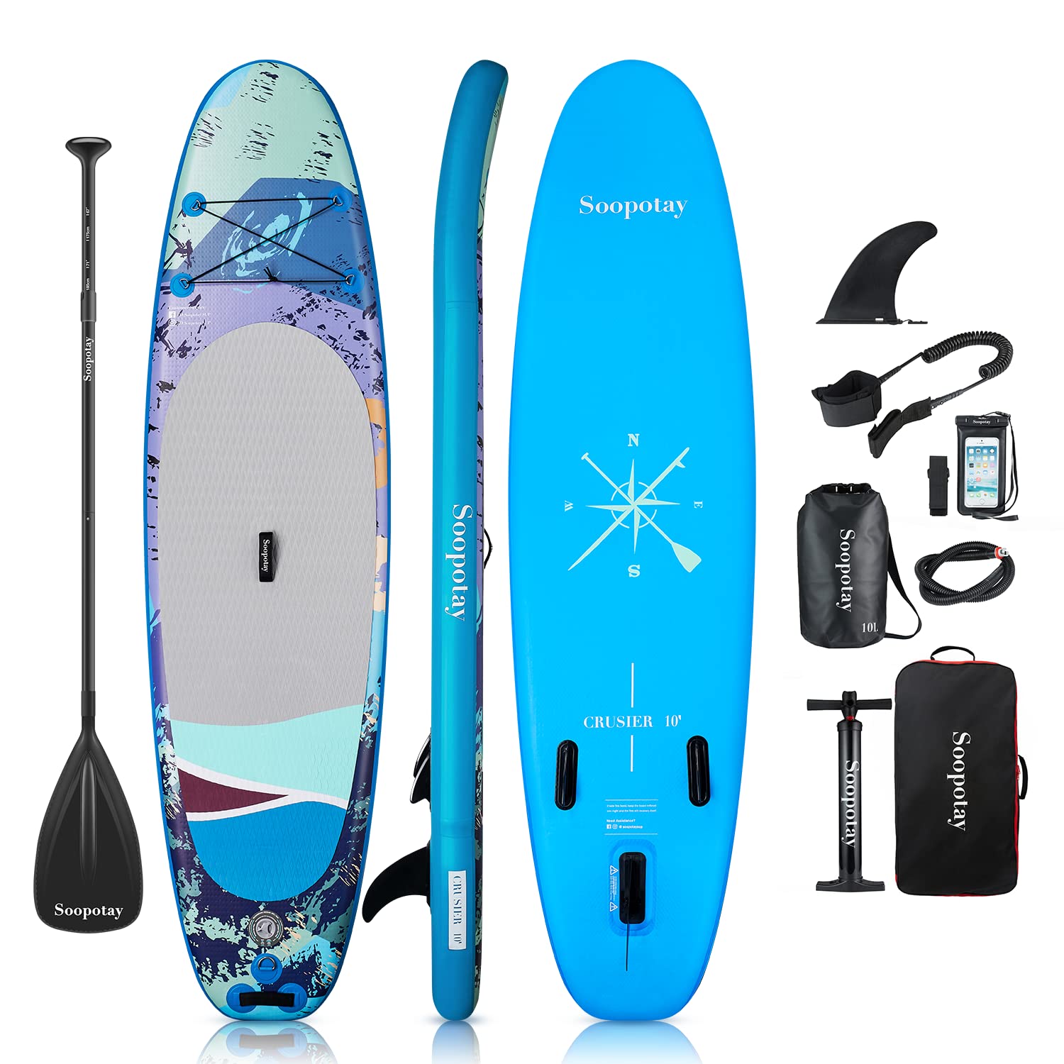 Soopotay Inflatable SUP Stand Up Paddle Board, Inflatable SUP Board
