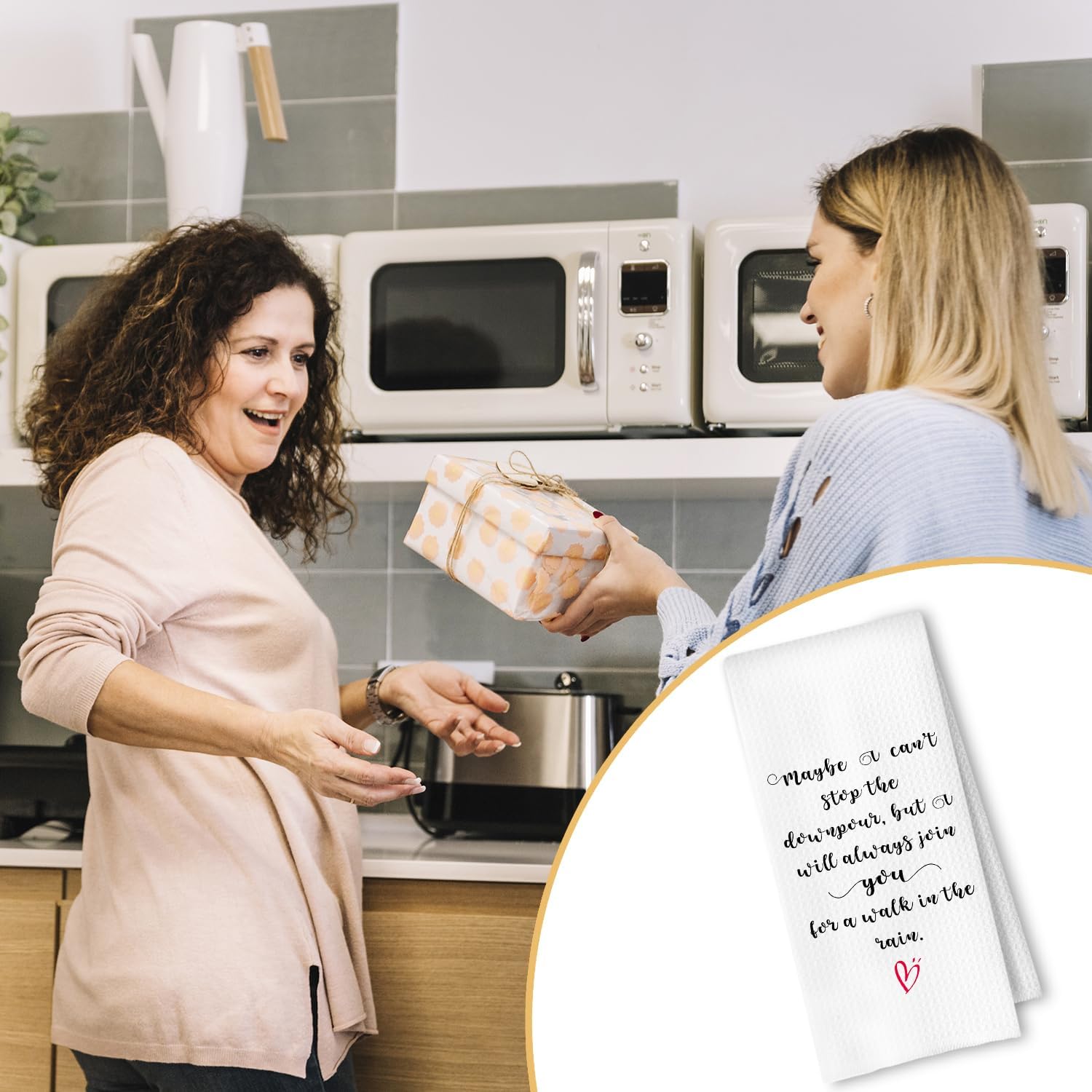Maybe I Can't Stop The Downpour Gift Kitchen Dish Towels, Gift for a Friend Going Through a Hard Time, Cheer Up Encouragement Gifts for Friends, Sentimental Gifts for Best Friend, 16x24 in image 5