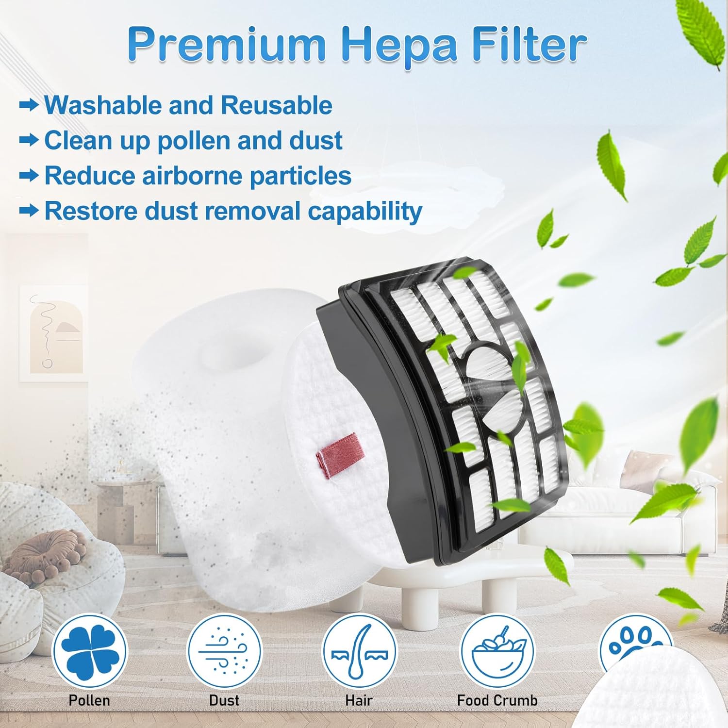 NV500 Accessories Kit for Shark Rotator Professional Lift Away NV500 NV501 NV502 NV505 NV520 NV550 UV560 Vacuum Parts includes 1 Roller Brush, 1 Filter, 2 Foam & Felt Filter, 2 Belts and 2 Wheels image 6 of 7 B0DWFP774K