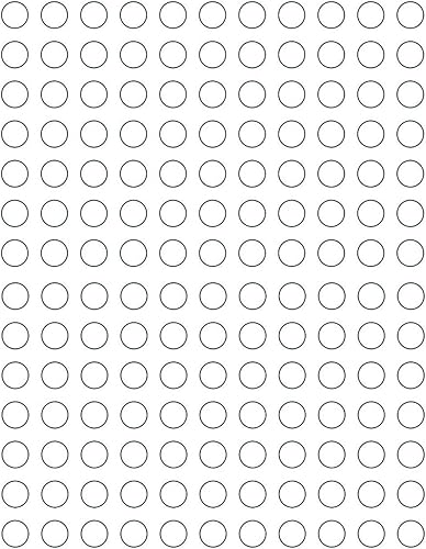 Etiquetas redondas blancas de 1/2 pulgada + etiquetas de código de colores adicionales, paquete económico, hojas adhesivas de impresión blanca