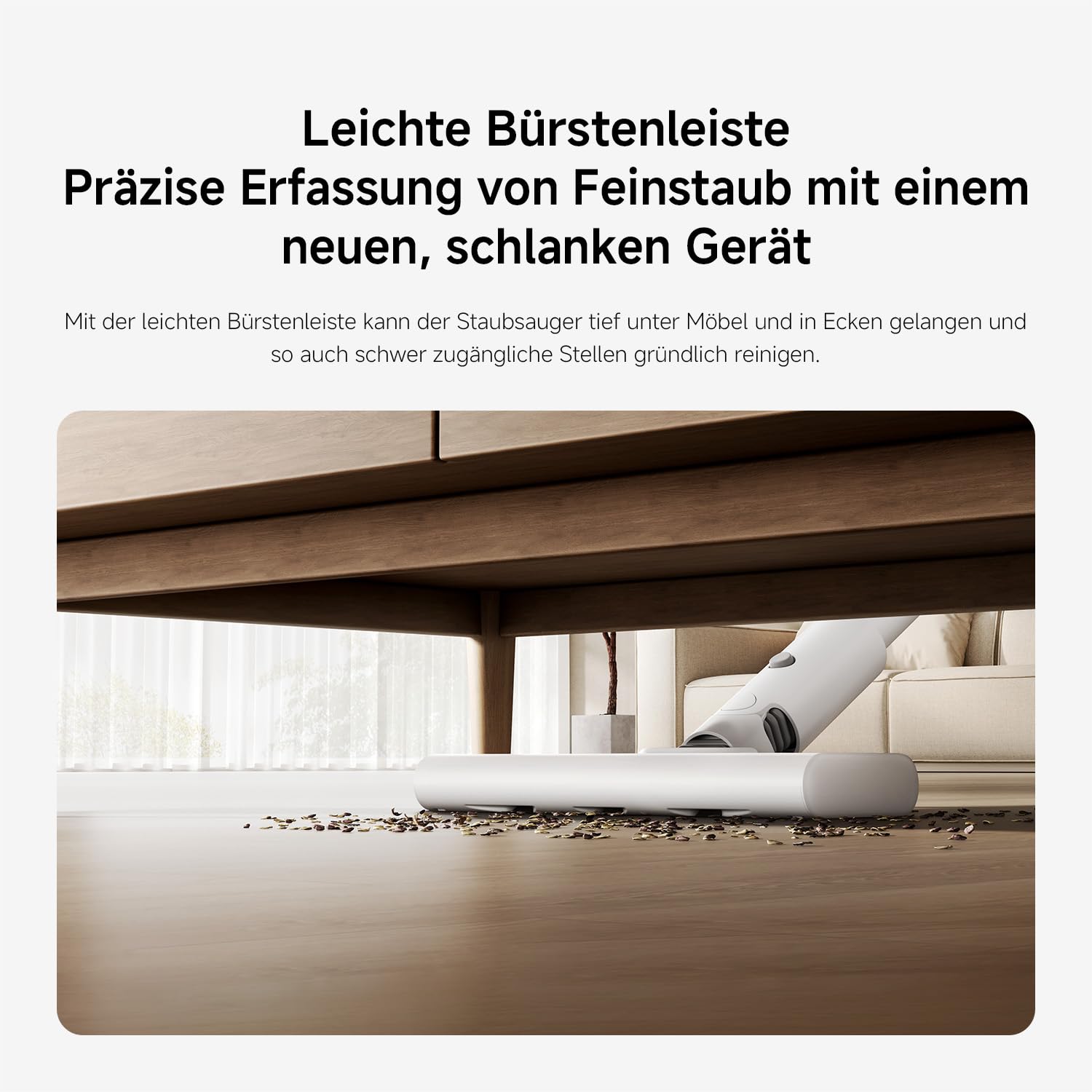 XIAOMI P30 kabelloser Staubsauger, 22KPa/50AW Saugleistung, leicht und mühelos zu handhaben, bis zu 40 Minuten Laufzeit, präzise 5-stufige Filtration, 2 Bürstenaufsätzen, geeignet für Zuhause und Auto