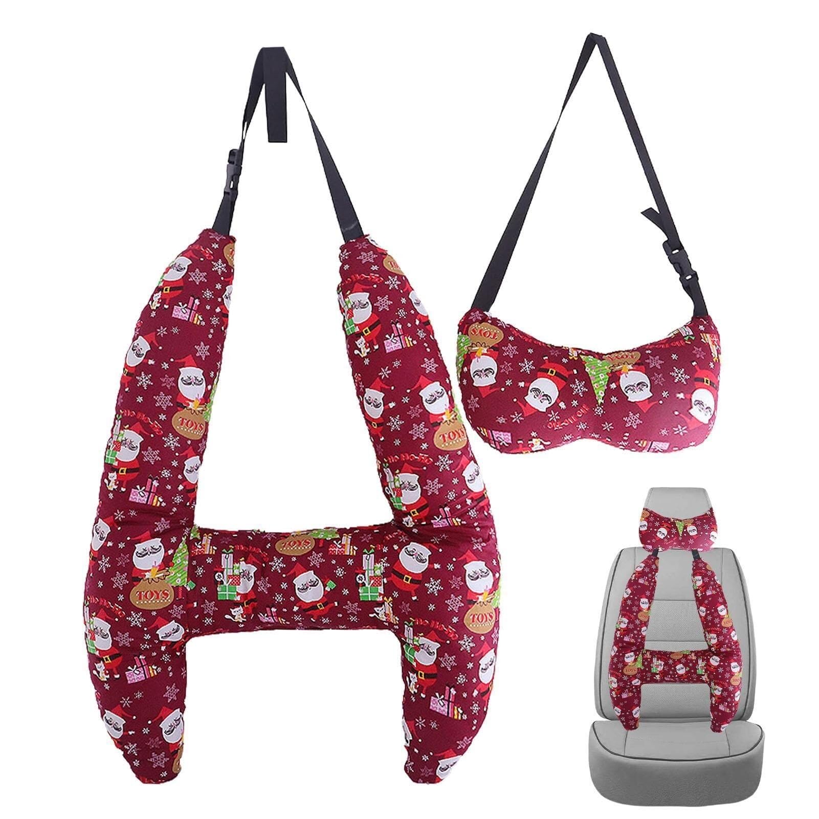 Cuscino da viaggio for auto, cuscino for sedile posteriore in stile H con personaggio dei cartoni animati, comodo poggiatesta for adulti e bambini in movimento(C)
