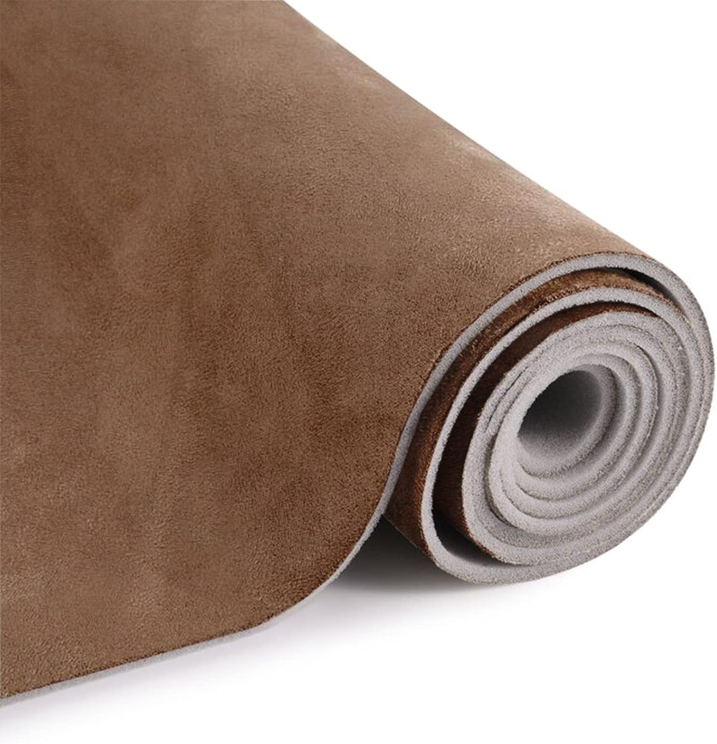 MOTUKA 60" L×60" W Chocolate Suede Headliner Fabric with Foam Backing