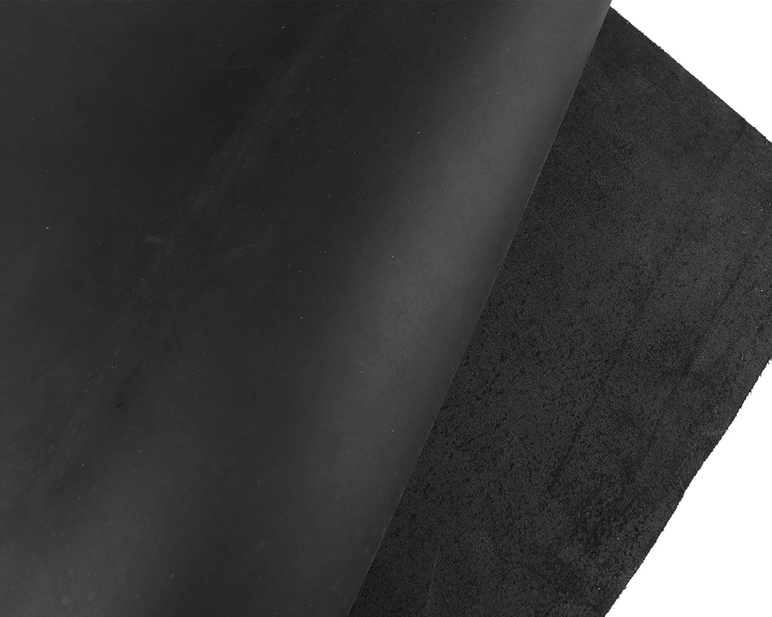 ELW 12"x24" Oil Tanned Black Leather 9-10 oz (3.6-4mm) Thickness Pre-Cut Cowhide Full Grain Leather for Tooling, Holsters, Knife Sheaf, Carving, Embossing, Stamping